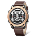 MEGIR Waterproof Men's Watch Roller Business Casual Wristwatch Leather Fashion 2142