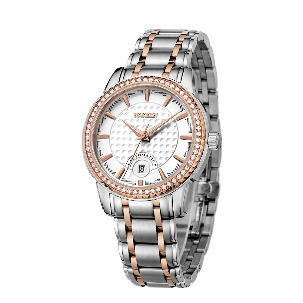 NAKZEN Men Mechanical Watch Men's Automatic Miyota 8215 Movement Diamond Watches Sapphire Wrist Watch Male Waterproof Clock 6020-2