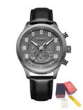RUIMAS Luxury Casual Sport Watch for Men's Automatic Mechanical Watches Leather Luminous Man Clock Wrist Watch Chronograph 6785-12