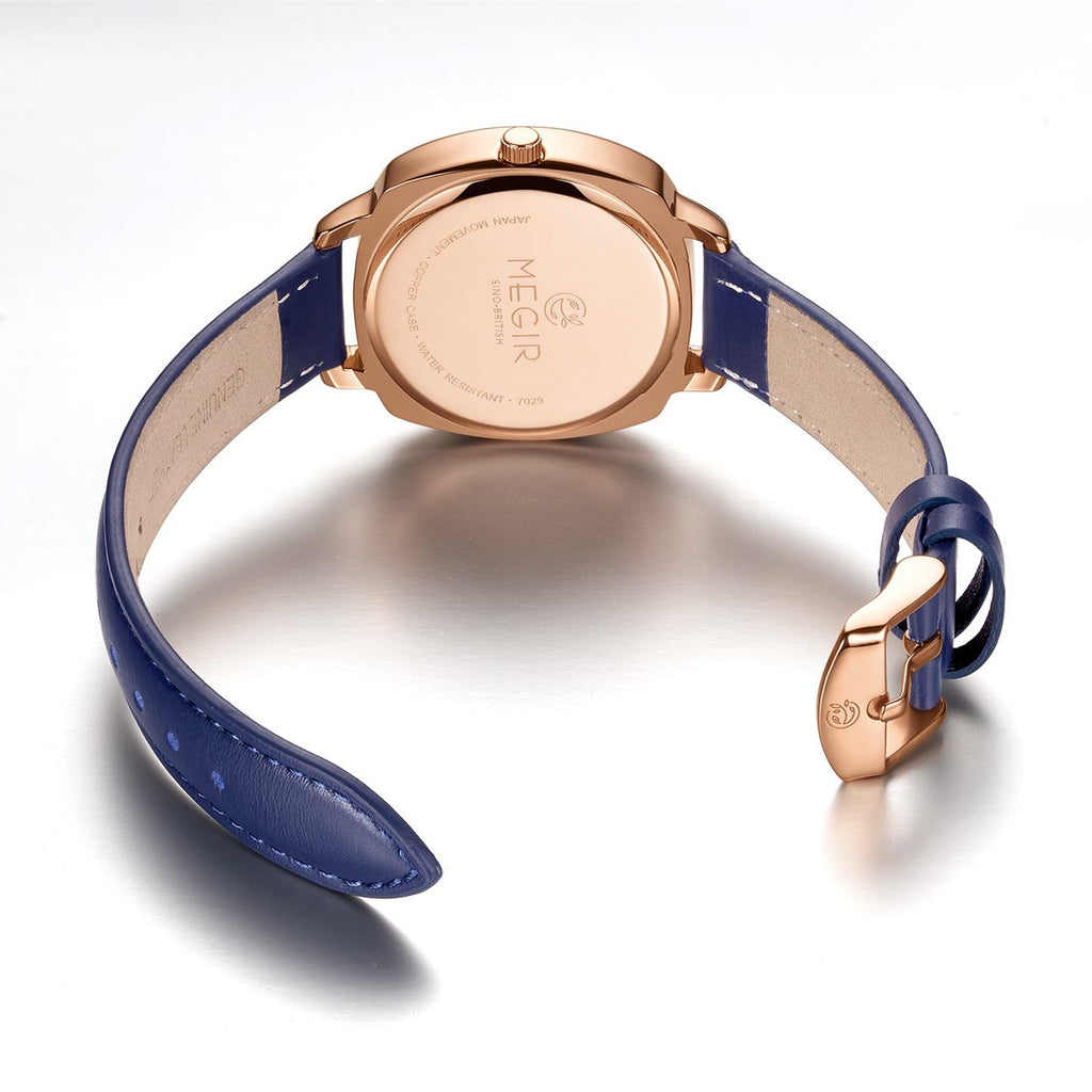 MEGIR Fashion Women Watch Luxury Diamond Leather Ladies Bracelet Watch Female Quartz Wristwatches Dress Clock Relogio Feminino 7029