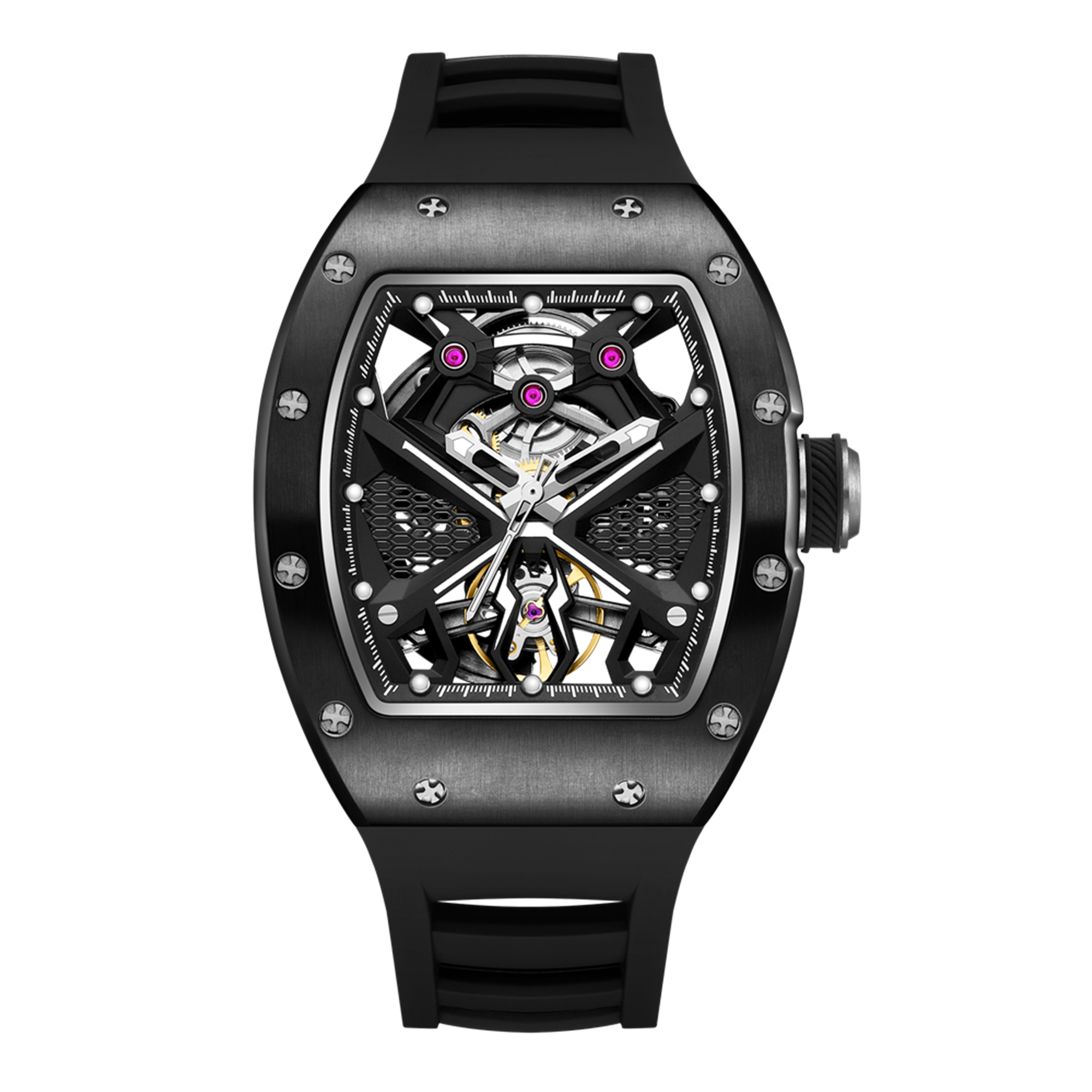 MEGIR Hollow Out Dial Men Mechanical Watch Fashion Stainless Steel Automatic Wristwatch Waterproof Watch Clock Montre Homme 9190-5-10