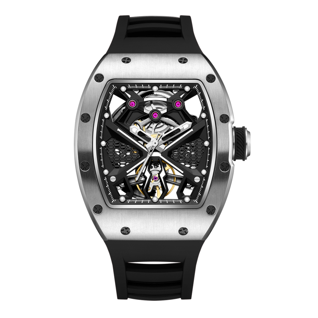 MEGIR Hollow Out Dial Men Mechanical Watch Fashion Stainless Steel Automatic Wristwatch Waterproof Watch Clock Montre Homme 9190-5-11