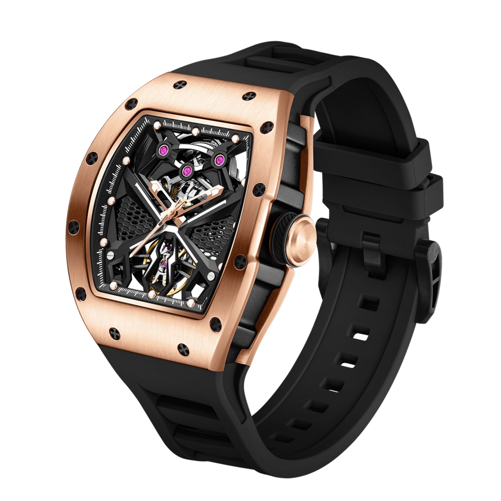 MEGIR Hollow Out Dial Men Mechanical Watch Fashion Stainless Steel Automatic Wristwatch Waterproof Watch Clock Montre Homme 9190-5-13