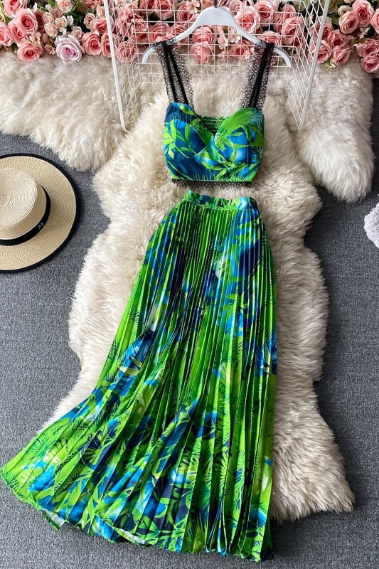 Elegant  Camisole Tank Top & Skirt