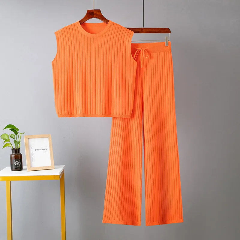 Loose Casual Two Piece Set Large Solid Color Fashion