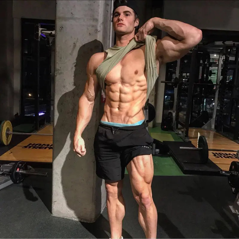 Men Gym Fitness Loose Shorts