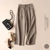 Linen Wide-leg Casual Pants