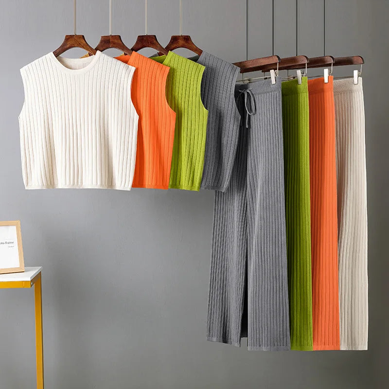 Loose Casual Two Piece Set Large Solid Color Fashion