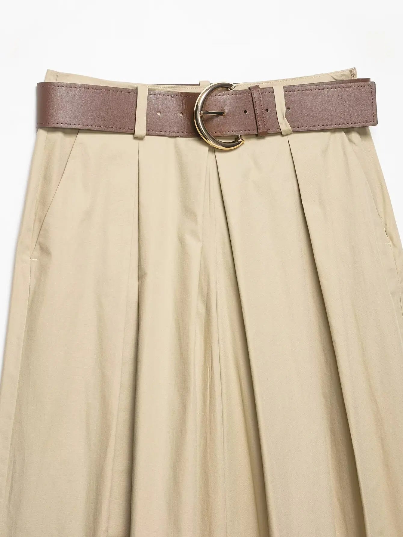Women's  Spring Wide-Leg Shorts with Belt