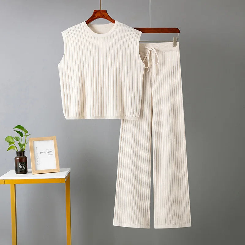 Loose Casual Two Piece Set Large Solid Color Fashion