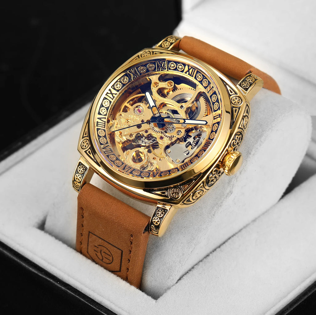 Forsining Royal Retro Skeleton Automatic Mechanical Watch for Men