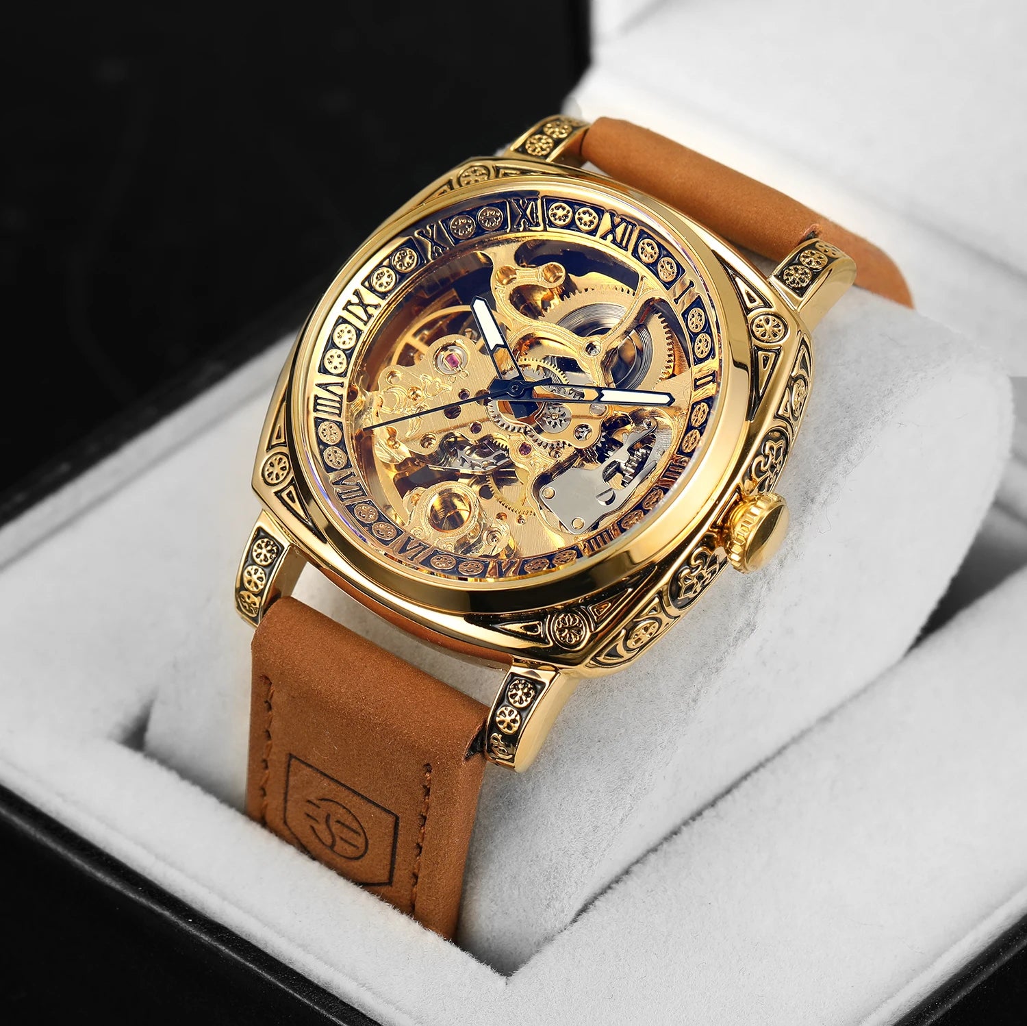 Forsining Royal Retro Skeleton Automatic Mechanical Watch for Men