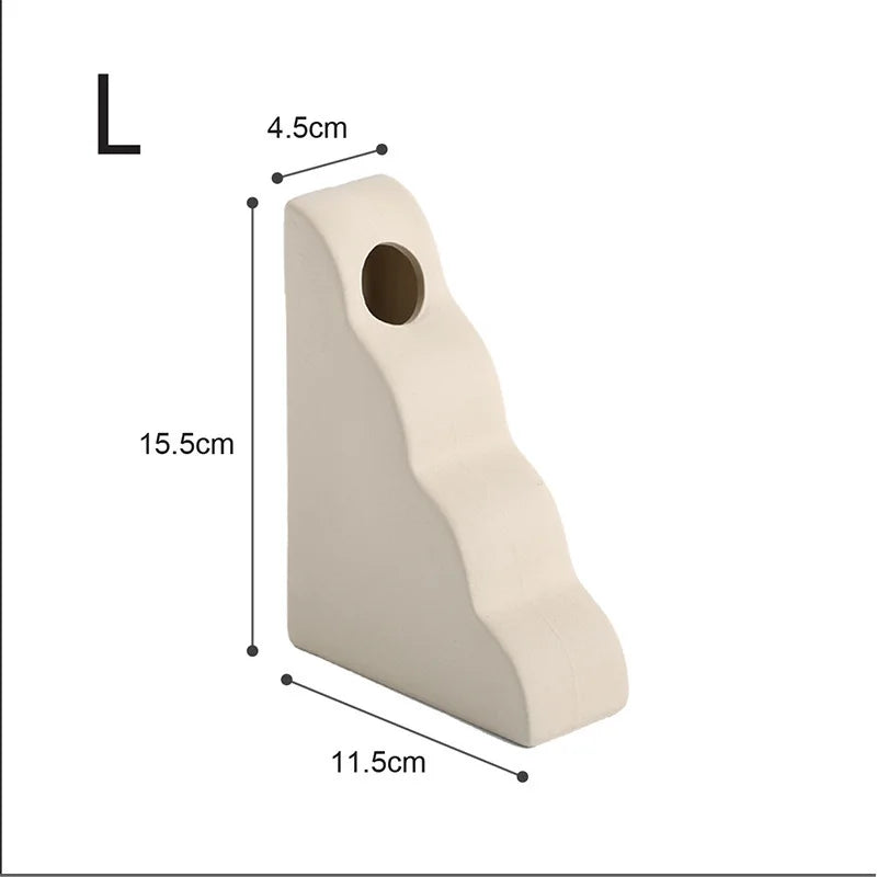 Nordic Polygon Circular Ceramic Vase