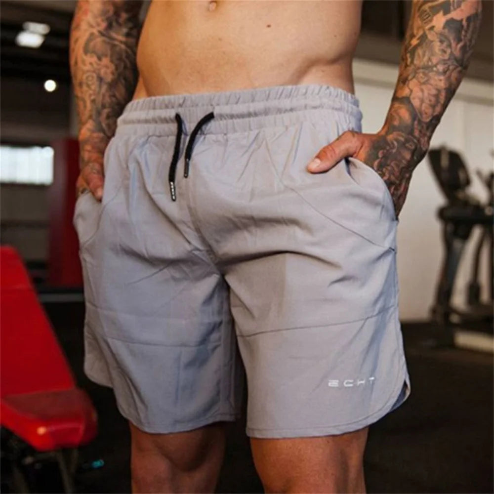 Men Gym Fitness Loose Shorts