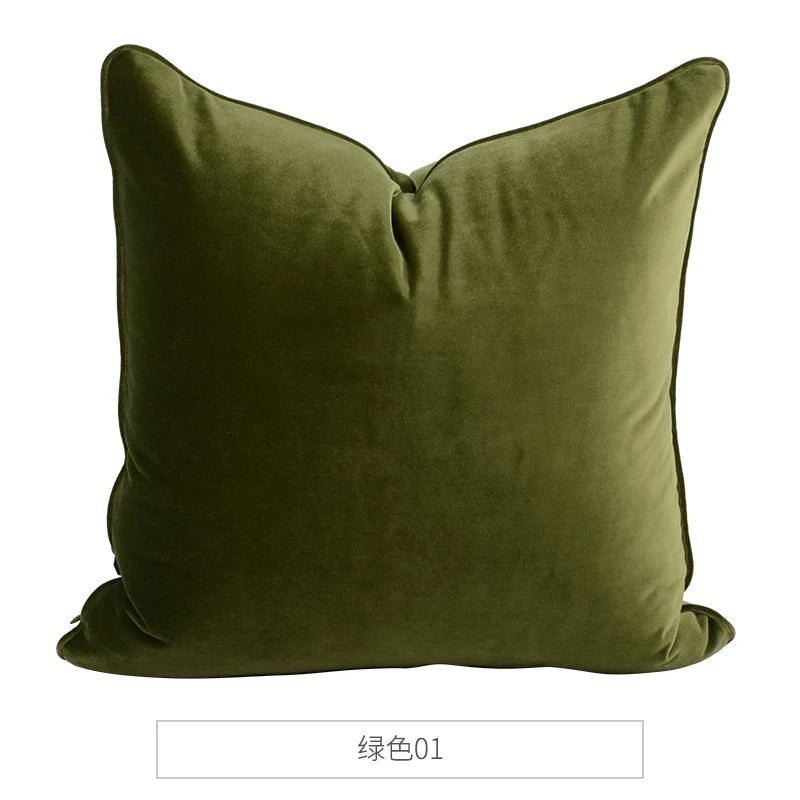 Medicci Home Luxurious Italy Velvet Pillowslip Throw Pillow Covers High Grade Solid Color Cushion Case For Living Room Sofa Bed