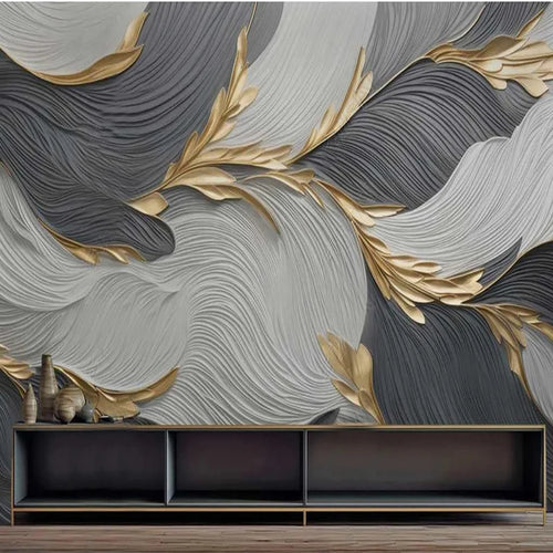 Custom 3D Wall Mural Creative Art Feather Geometric Patterns Photo Wallpaper Living Room TV Sofa Bedroom Papel De Parede Fresco