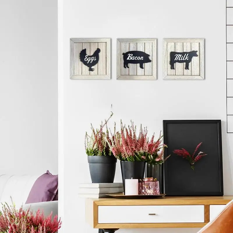 3 Framed Wall Art Decor