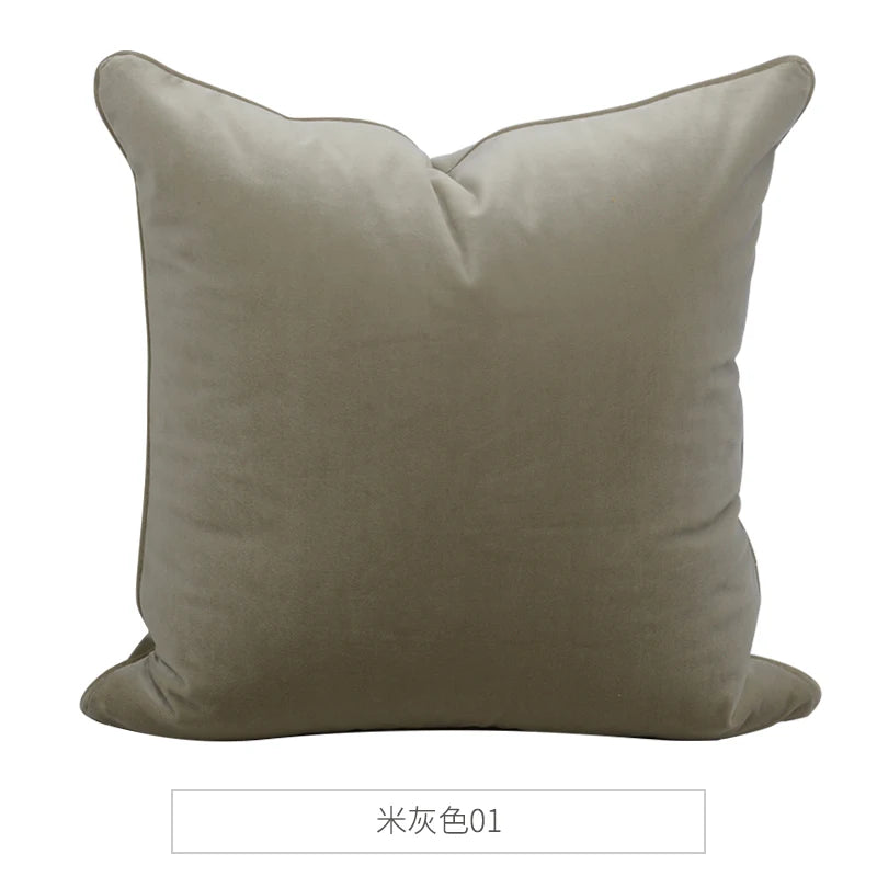 Medicci Home Luxurious Italy Velvet Pillowslip Throw Pillow Covers High Grade Solid Color Cushion Case For Living Room Sofa Bed