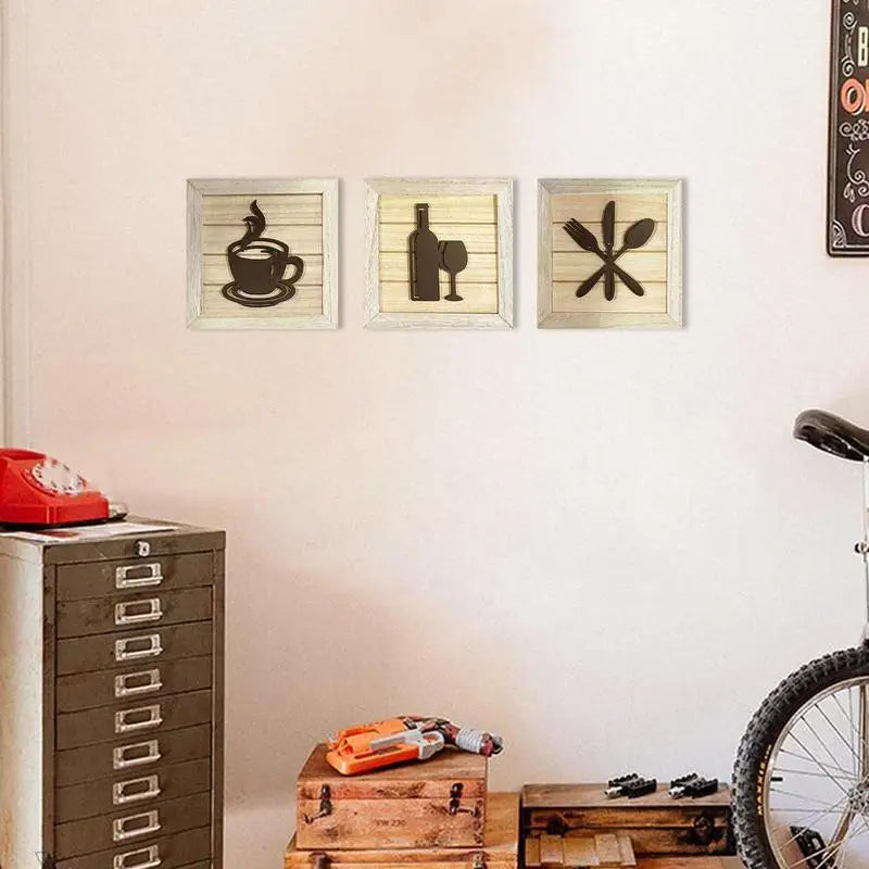 3 Framed Wall Art Decor