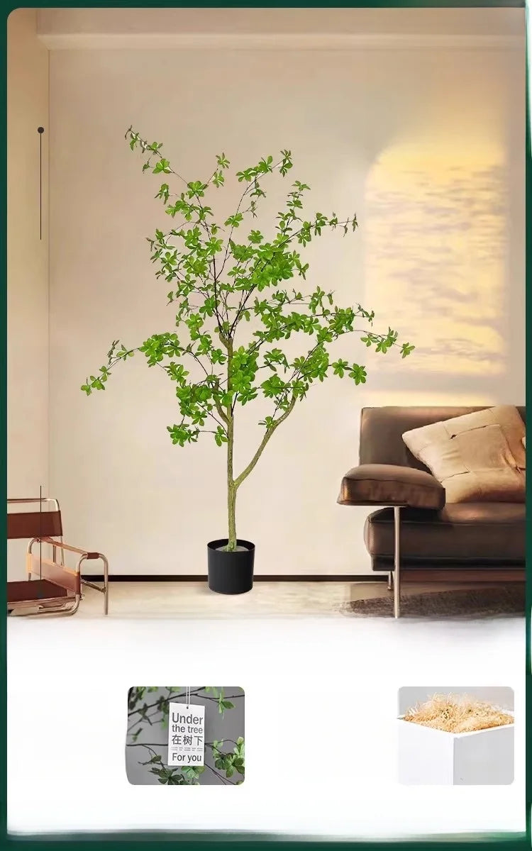 Indoor Living Room Decorative Faux-Beech Tree