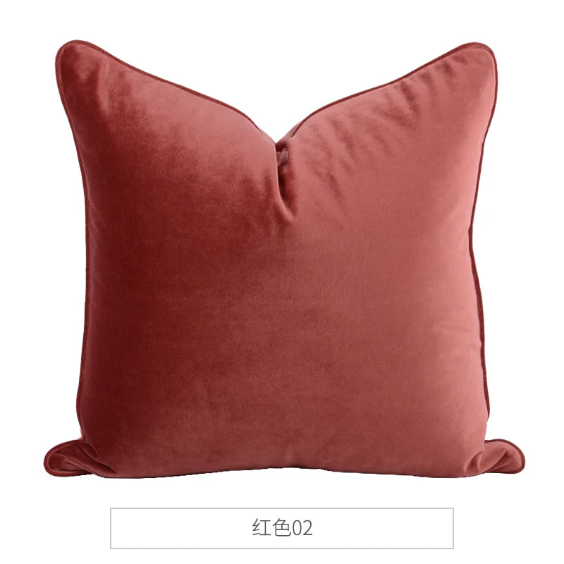 Medicci Home Luxurious Italy Velvet Pillowslip Throw Pillow Covers High Grade Solid Color Cushion Case For Living Room Sofa Bed