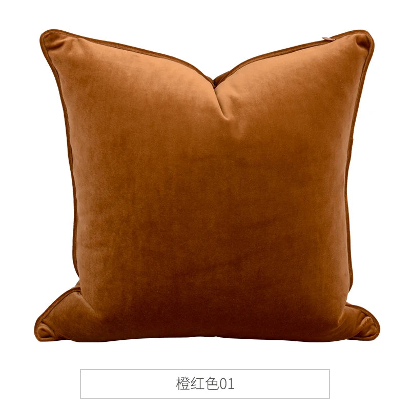 Medicci Home Luxurious Italy Velvet Pillowslip Throw Pillow Covers High Grade Solid Color Cushion Case For Living Room Sofa Bed