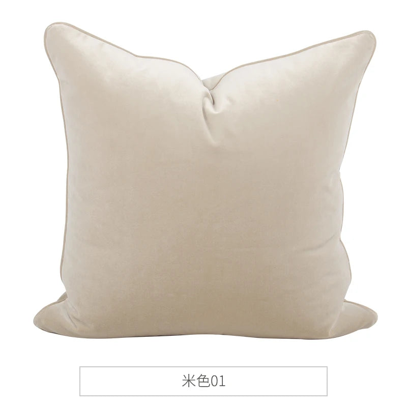 Medicci Home Luxurious Italy Velvet Pillowslip Throw Pillow Covers High Grade Solid Color Cushion Case For Living Room Sofa Bed