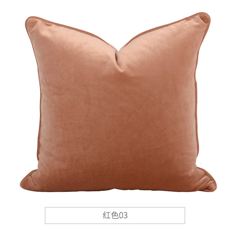 Medicci Home Luxurious Italy Velvet Pillowslip Throw Pillow Covers High Grade Solid Color Cushion Case For Living Room Sofa Bed