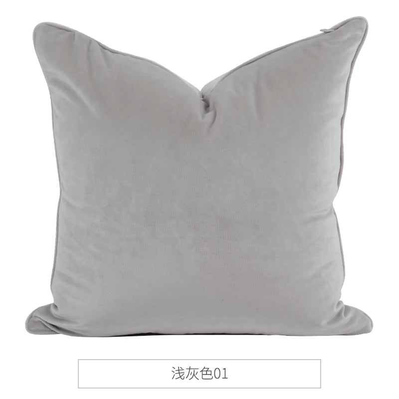 Medicci Home Luxurious Italy Velvet Pillowslip Throw Pillow Covers High Grade Solid Color Cushion Case For Living Room Sofa Bed