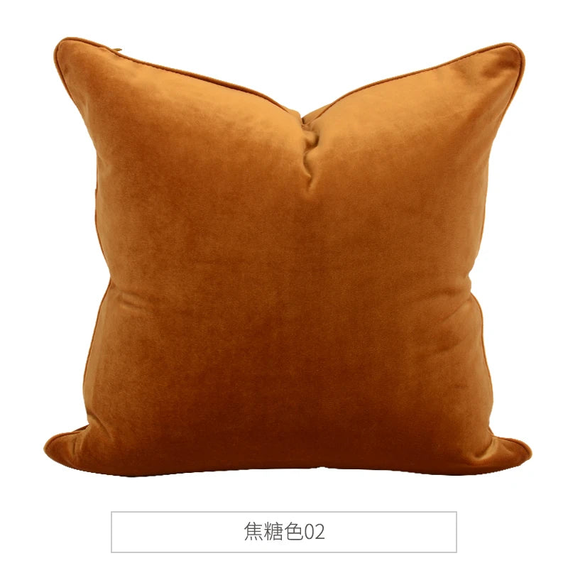 Medicci Home Luxurious Italy Velvet Pillowslip Throw Pillow Covers High Grade Solid Color Cushion Case For Living Room Sofa Bed