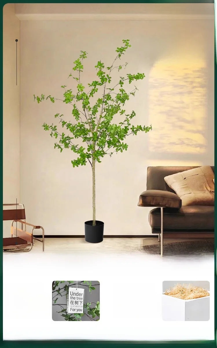 Indoor Living Room Decorative Faux-Beech Tree