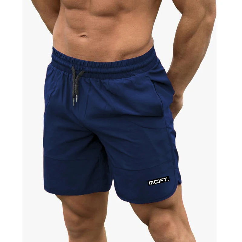 Men's Summer Quick-drying Breathable Loose Running Shorts Stretch Breathable Cool Beach Elastic Waist Gym Fitness Shorts