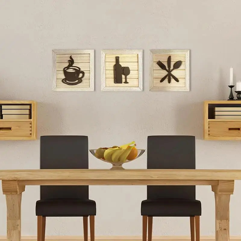 3 Framed Wall Art Decor