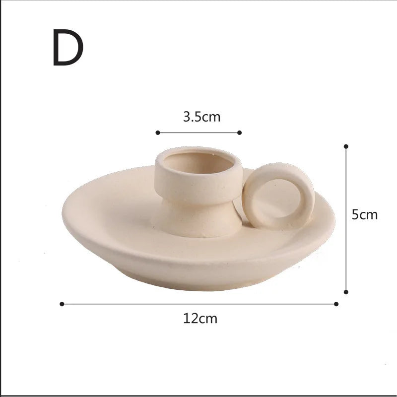 Nordic Polygon Circular Ceramic Vase