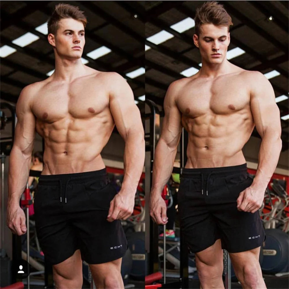Men Gym Fitness Loose Shorts