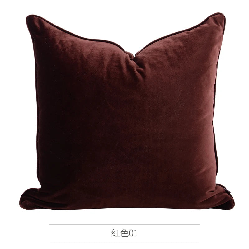 Medicci Home Luxurious Italy Velvet Pillowslip Throw Pillow Covers High Grade Solid Color Cushion Case For Living Room Sofa Bed