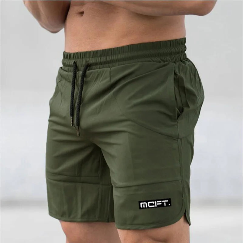 Men's Summer Quick-drying Breathable Loose Running Shorts Stretch Breathable Cool Beach Elastic Waist Gym Fitness Shorts