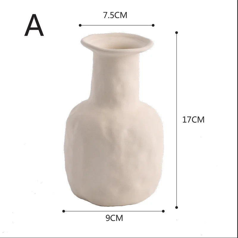 Nordic Polygon Circular Ceramic Vase