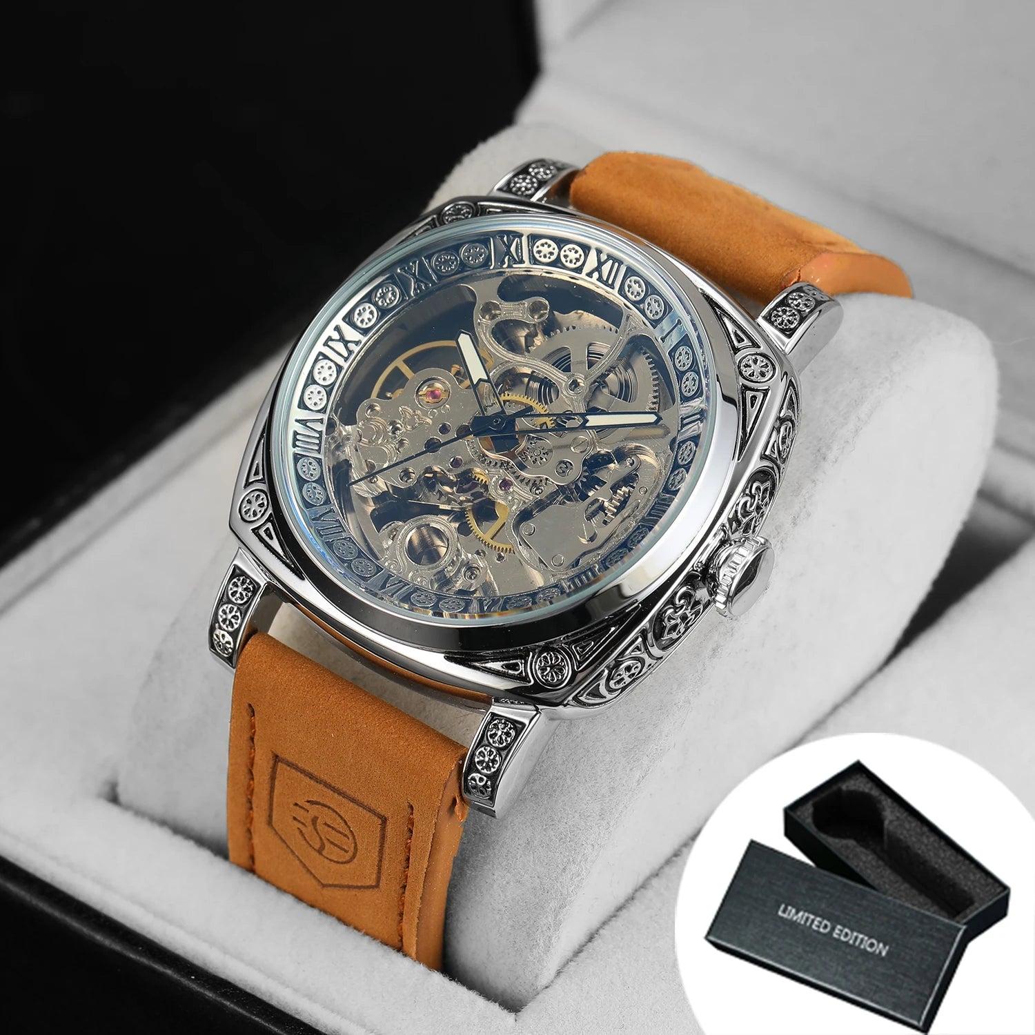 Forsining Royal Retro Skeleton Automatic Mechanical Watch for Men