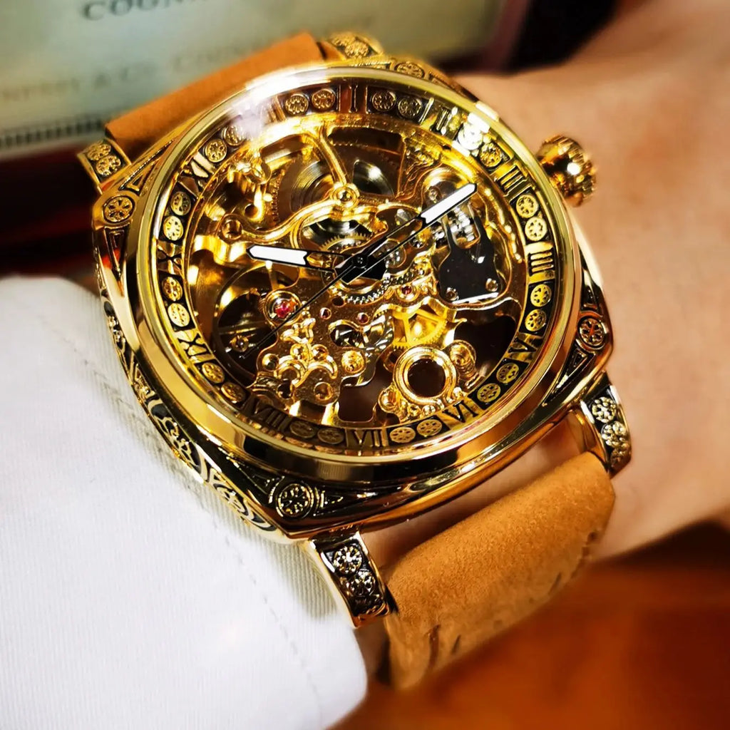 Forsining Royal Retro Skeleton Automatic Mechanical Watch for Men
