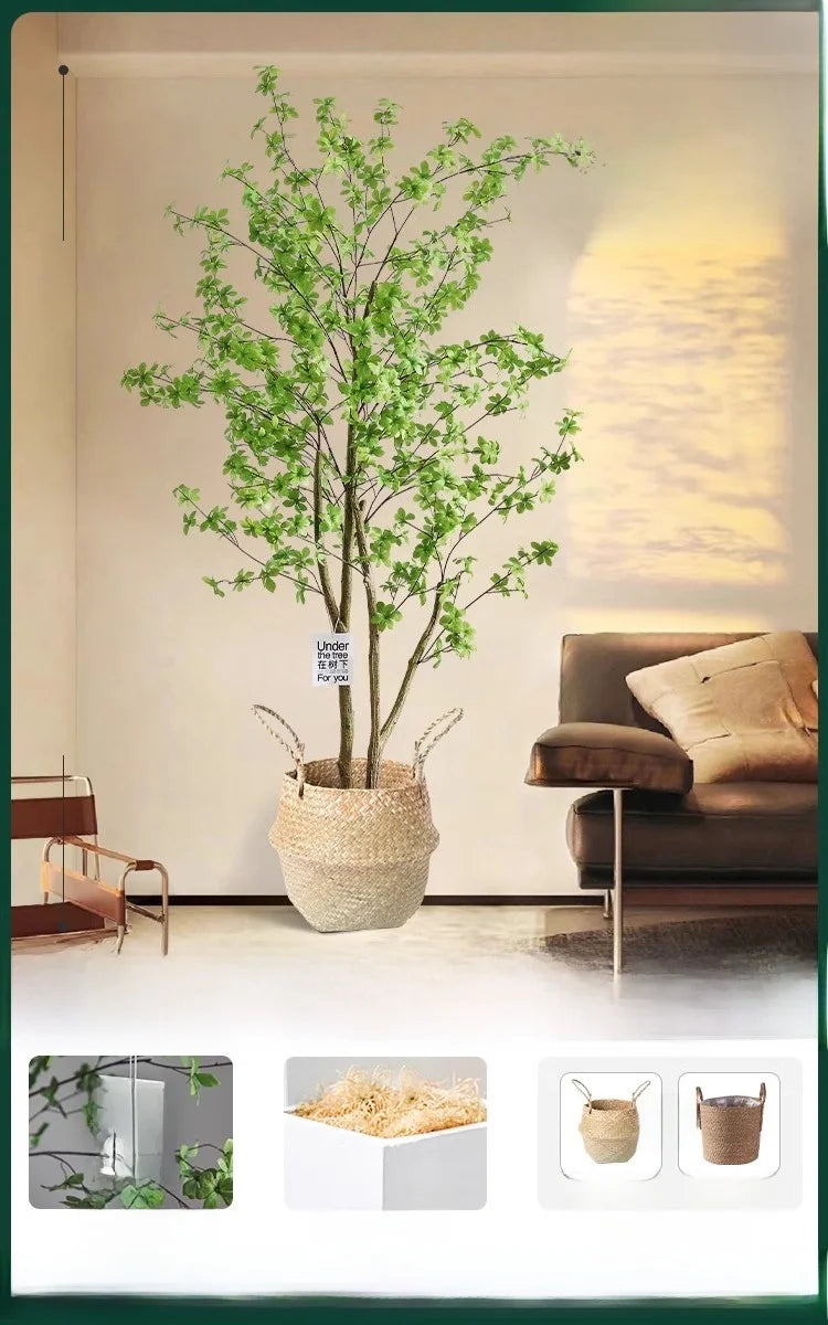 Indoor Living Room Decorative Faux-Beech Tree