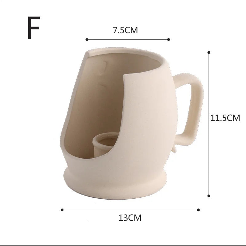Nordic Polygon Circular Ceramic Vase
