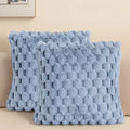 Pack of 2 artificial fur plush luxurious decorative throw pillow cover, for sofa, living room, and car interior（no pillowcore） ﻿