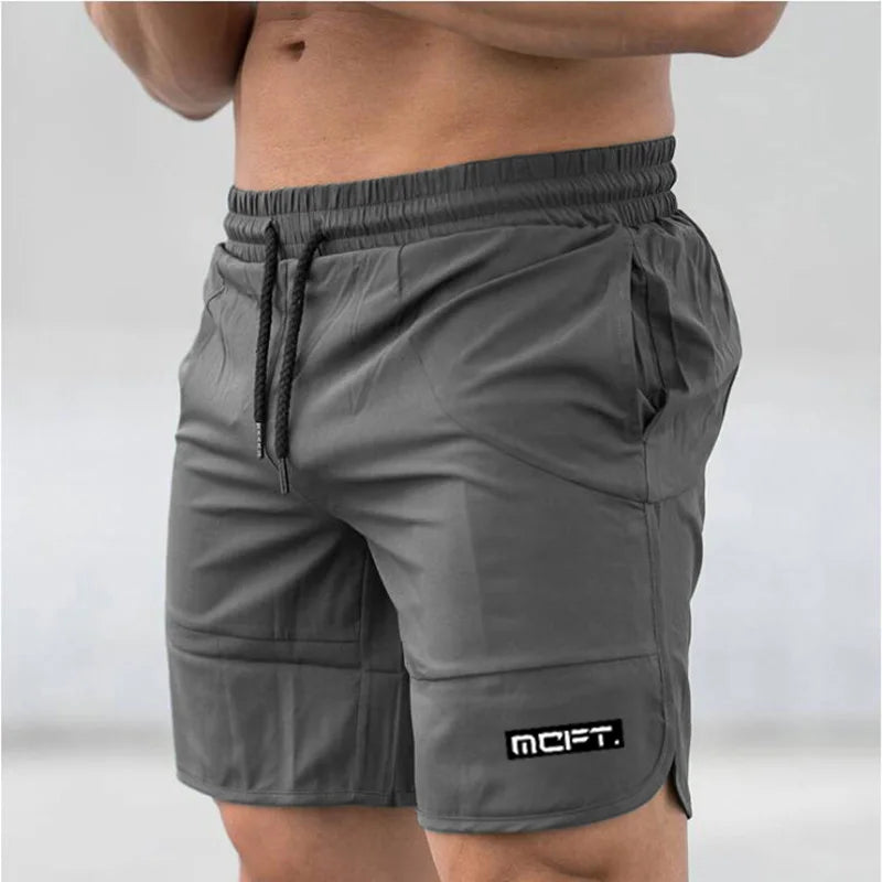 Men's Summer Quick-drying Breathable Loose Running Shorts Stretch Breathable Cool Beach Elastic Waist Gym Fitness Shorts