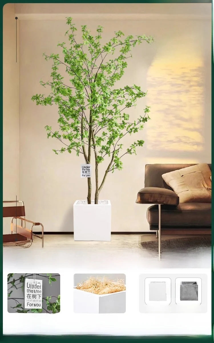 Indoor Living Room Decorative Faux-Beech Tree