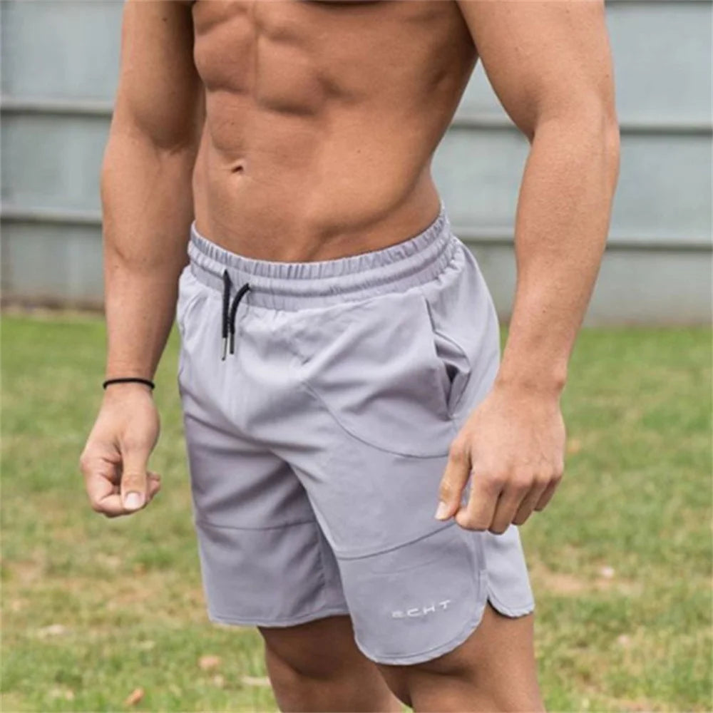 Men Gym Fitness Loose Shorts