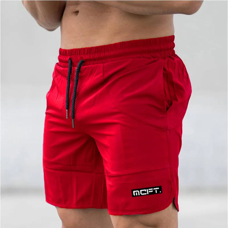 Men's Summer Quick-drying Breathable Loose Running Shorts Stretch Breathable Cool Beach Elastic Waist Gym Fitness Shorts