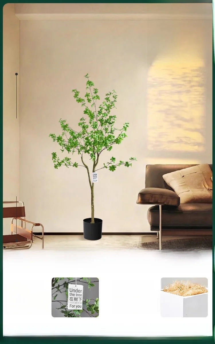 Indoor Living Room Decorative Faux-Beech Tree