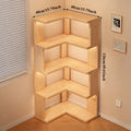 Wooden Corner Bookshelf Multi-layer Corner Cabinet Floor Rack Storage Shelf Bookshelf Storage Home Decorations