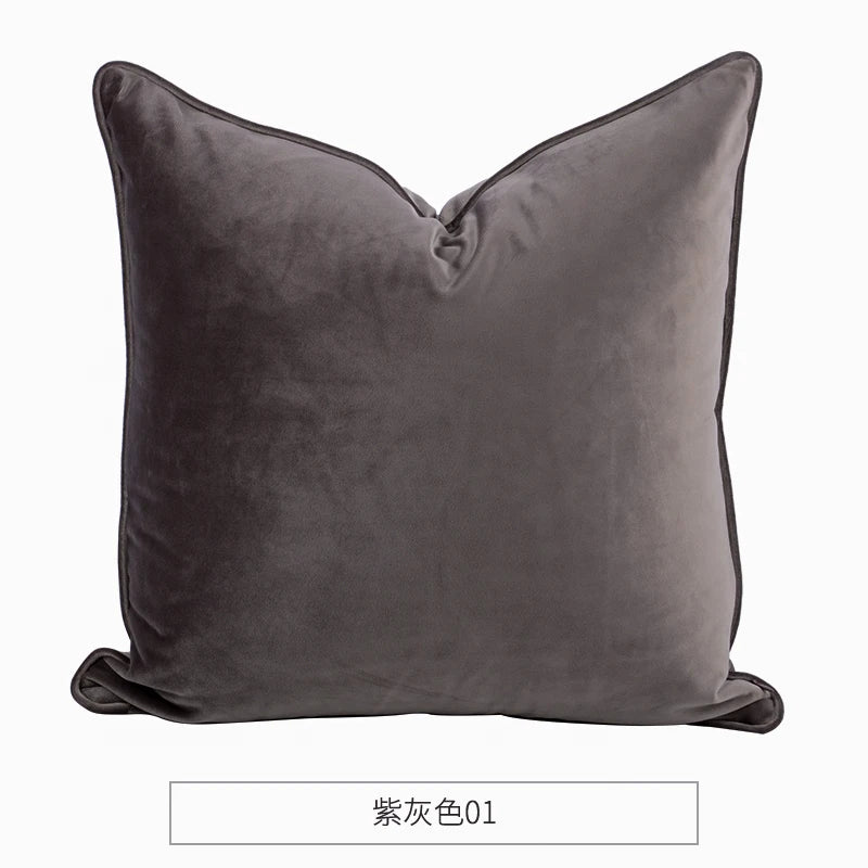 Medicci Home Luxurious Italy Velvet Pillowslip Throw Pillow Covers High Grade Solid Color Cushion Case For Living Room Sofa Bed